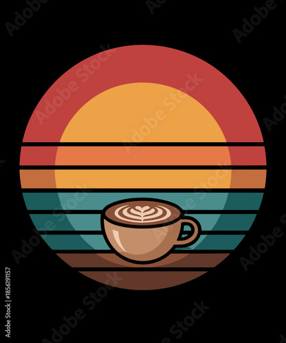 Coffee Lover Retro Style Vintage