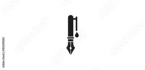 A black fountain pen with a sleek design and nib