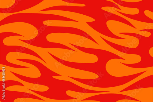 Orange Red Flames Seamless Pattern Background for Hot Rod or Sportswear Application