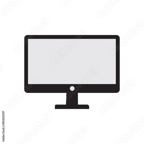 vector lcd monitor isolated on white
