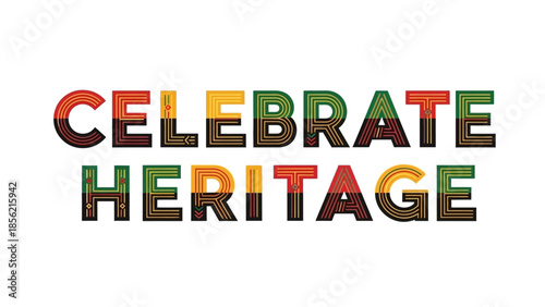 Celebrate Heritage Kwanzaa Typography Afro Modern Style