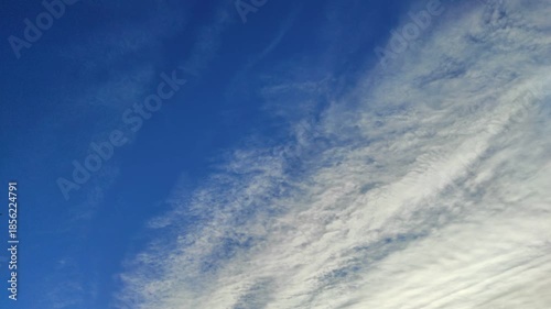 Clouds are floating across the sky