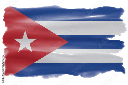 Free Download Vibrant Cuban flag with a unique, artistic watercolor effect, ideal for travel, culture or historical illustrations - GFXLoad