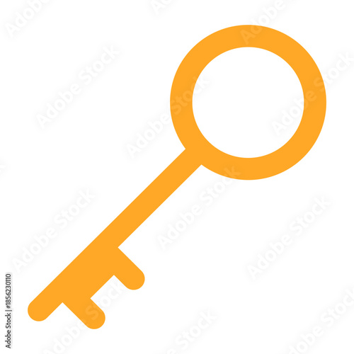 Simplified Orange Key Icon
