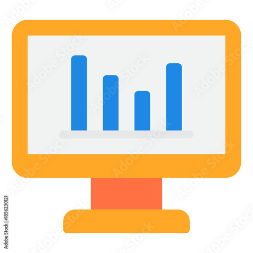 Computer Monitor Display with Graph