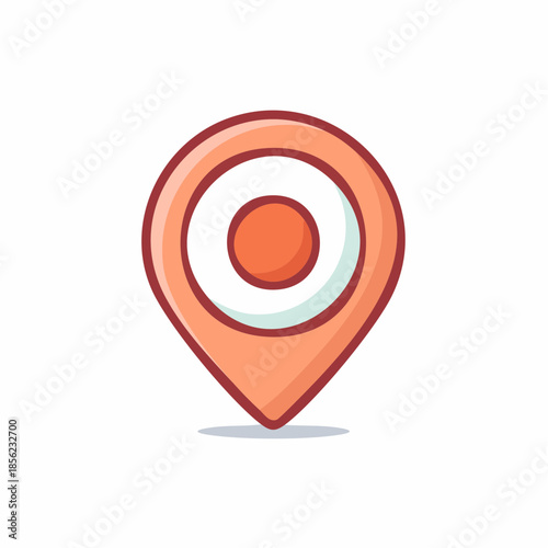 Vibrant Peach Location Pin Icon with Circular Center for Digital Mapping and Navigation Applications Free Download Vibrant Peach Location Pin Icon with Circular Center for Digital Mapping and Navigation Applications - GFXLoad