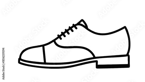 Vector illustration of a classic Oxford shoe on transparent background