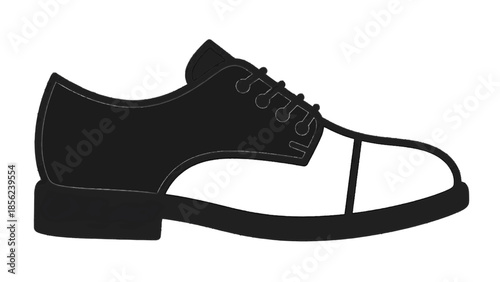 Vector illustration of classic Oxford shoes on transparent background