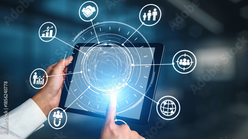 Photography Concept of target group strategy optimizes digital marketing