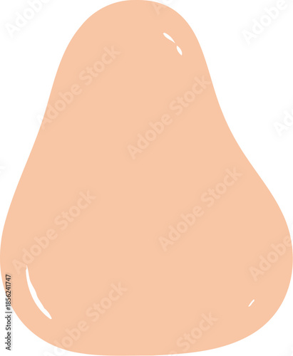 Simple flat vector illustration of a human nose.