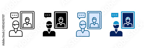 Self Reflection Icon Set Multiple Style Collection