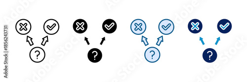 Decision Making Icon Set Multiple Style Collection