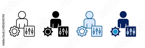 Self Control Icon Set Multiple Style Collection