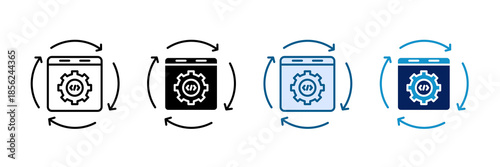Prompt Workflow Icon Set Multiple Style Collection