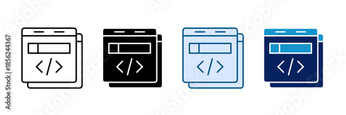Prompt Template Icon Set Multiple Style Collection