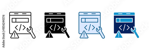 Prompt Debugging Icon Set Multiple Style Collection