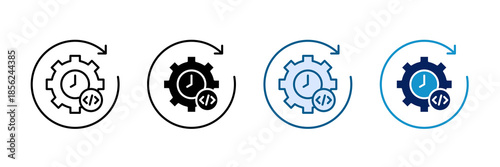 Prompt Iteration Icon Set Multiple Style Collection