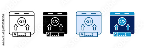 Text Prompt Input Icon Set Multiple Style Collection