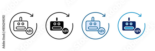 Ai Prompt Automation Icon Set Multiple Style Collection