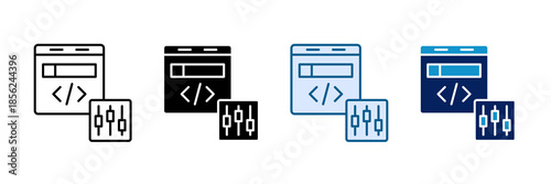 Prompt Parameters Icon Set Multiple Style Collection