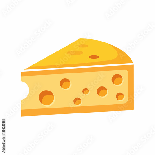 Wedge of Cheese with Holes Isolated Food Dairy Fresh Milk Ingredient