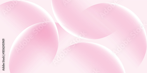Minimalist banner background, pastel colorful, pink and yellow gradations. Circle effect style geometric eps 10