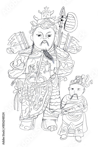 Wallpaper Mural Abstract Scribble Art Portrait of a Man. Minimalist Vector Line Drawing for Modern Branding Torontodigital.ca