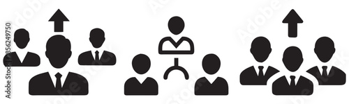 Team Promotion Icons: Leadership, Manager, Org Chart .