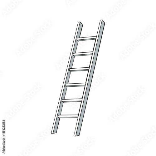 vector ladders isolated on white background