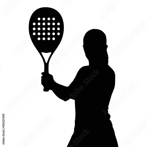 silhouette of a person playing padel