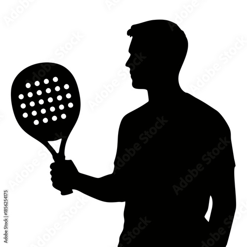 silhouette of a person playing padel