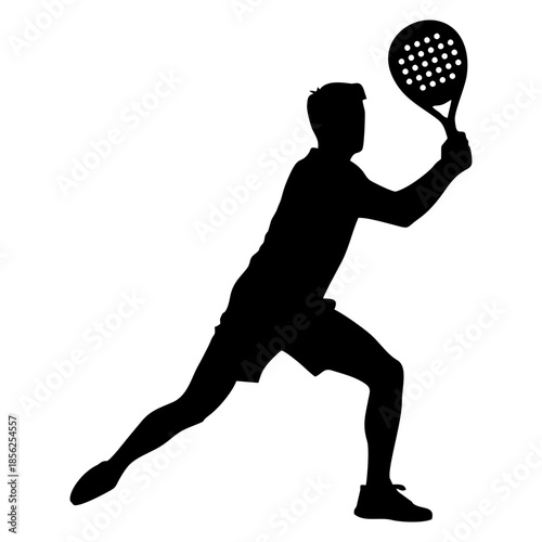 silhouette of a person playing padel