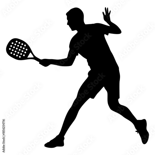 silhouette of a person playing padel