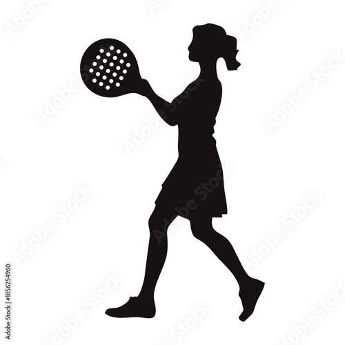 silhouette of a person playing padel