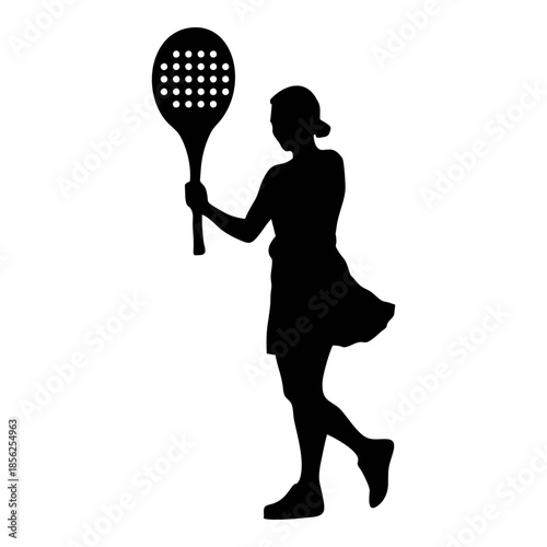 silhouette of a person playing padel