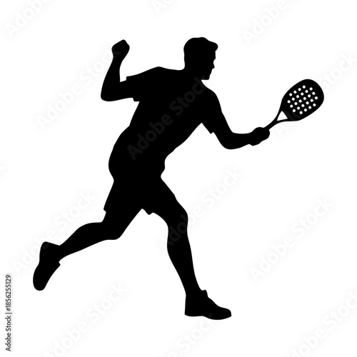 silhouette of a person playing padel