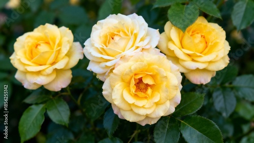 yellow roses on a green background