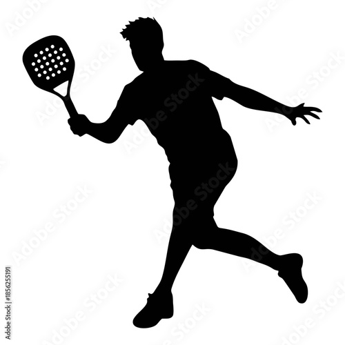 silhouette of a person playing padel