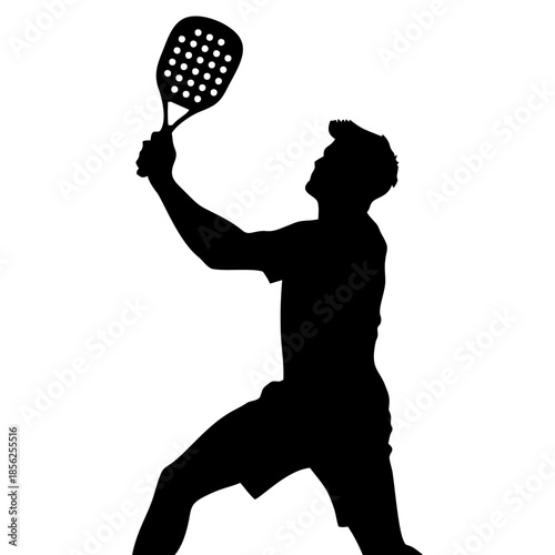 silhouette of a person playing padel