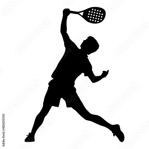 silhouette of a person playing padel