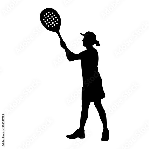 silhouette of a person playing padel