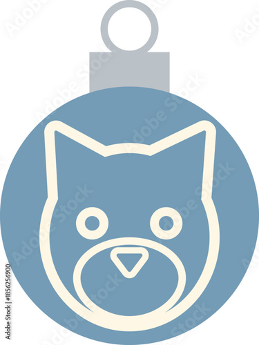 Chrismas Ornament-1-dog-blue