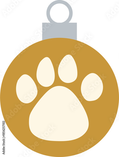 Chrismas Ornament-1-Pawpad-gold