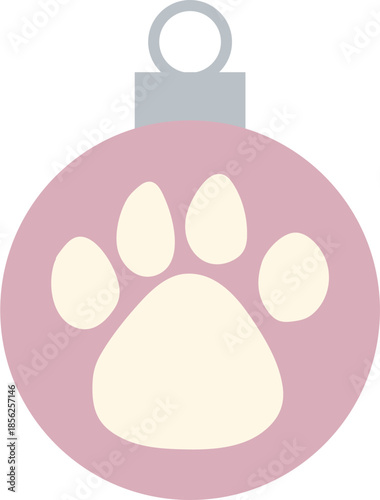 Chrismas Ornament-1-Pawpad-pink