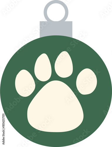 Chrismas Ornament-1-Pawpad-green