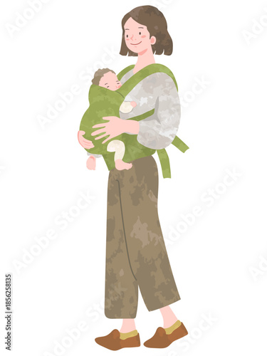 Mother holding her baby