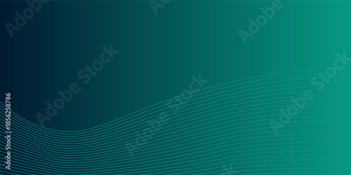 Abstract digital technology green and dark gradient. White line with cyber concept. Simple design. Vector illustration