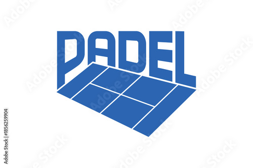 Padel logo, padel court logo design vector