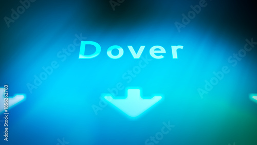 Crime Filler Shot - Cinematic Dover New Hampshire Highway Sign at Night