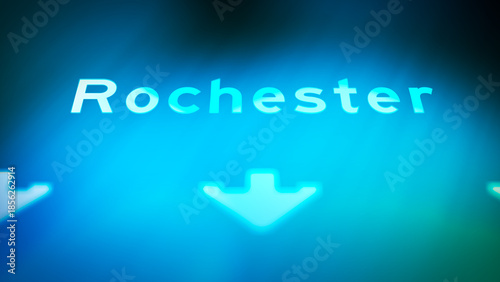 Crime Filler Shot - Cinematic Rochester New Hampshire Highway Sign at Night